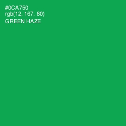 #0CA750 - Green Haze Color Image